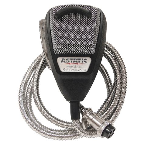 Astatic 636LSE Noise Canceling 4-Pin CB Microphone, Silver Edition