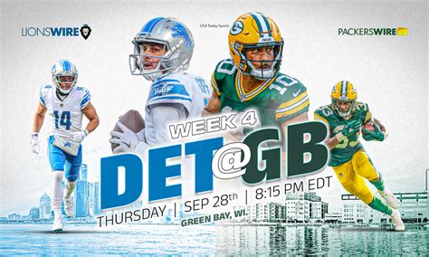 Live score updates and highlights from Packers vs. Lions on TNF in Week 4