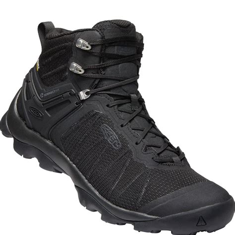 KEEN Men's Venture Mid WP Hiking Boots - Black/Black | bootbay