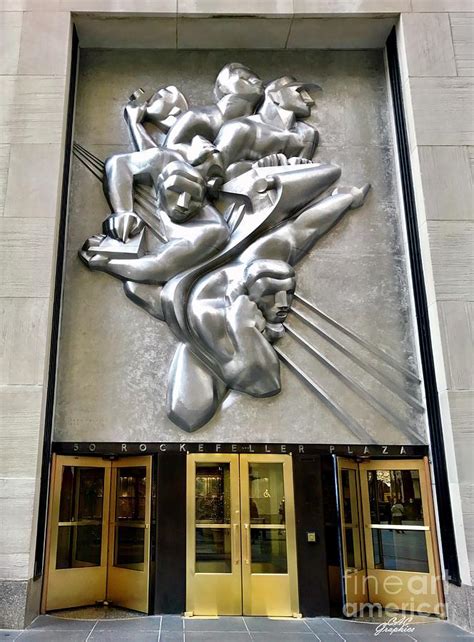 Rockefeller Plaza Art Deco Photograph by CAC Graphics