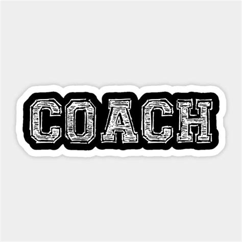 Coach - Coach - Sticker | TeePublic Coach Whistles, Word Art Gifts, Personalized Word Art, Word ...