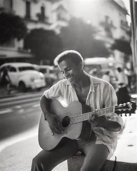 A photo of a Brazilian jazz musician playing an acou... | OpenArt