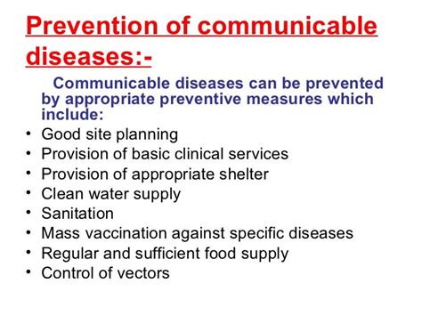 Communicable disease