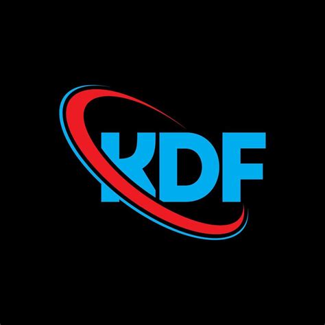 KDF logo. KDF letter. KDF letter logo design. Initials KDF logo linked with circle and uppercase ...