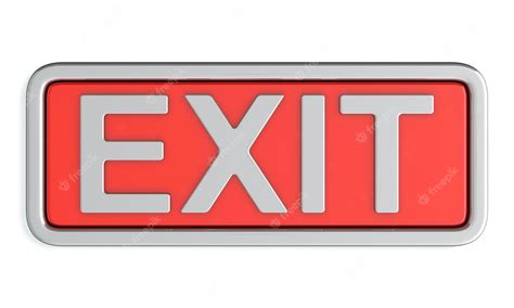 Premium Photo | Red exit sign