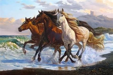 Paintings Of Horses Running