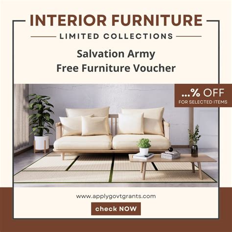 Salvation Army Free Furniture Voucher Online - Apply Govt Grants