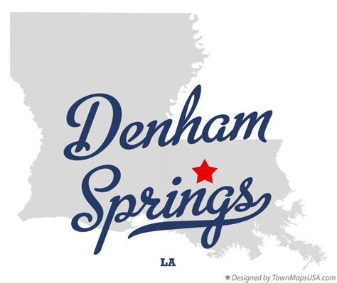 Map of Denham Springs, LA, Louisiana