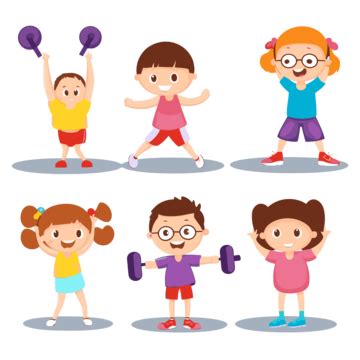 Kids Exercise Clip Art