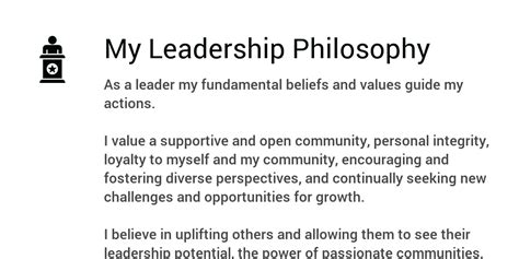 Leadership Philosophy by Kristen Friel - Infogram