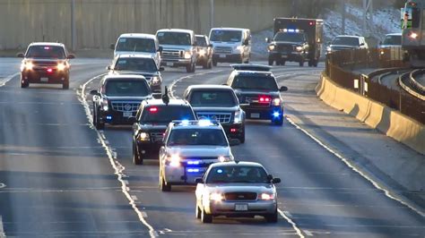 President Barack Obama's Motorcade on the Kennedy Expressway in Chicago ( I-90 ) [11.25.2014 ...