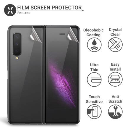 Protection d'écran Samsung Galaxy Fold Film Olixar – Pack de 2