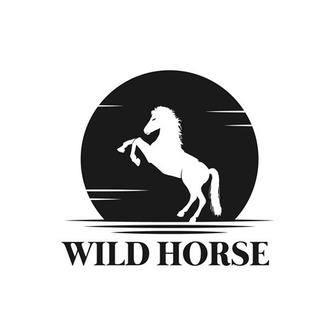 wild horse logo design 7535983 Vector Art at Vecteezy