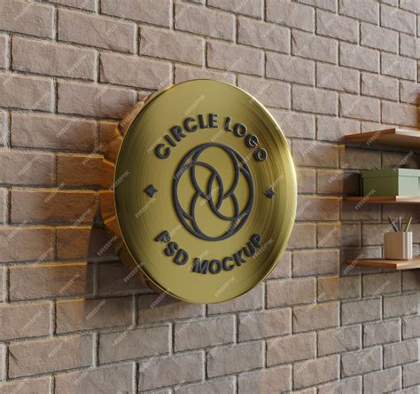 Premium PSD | Circle logo mockup design