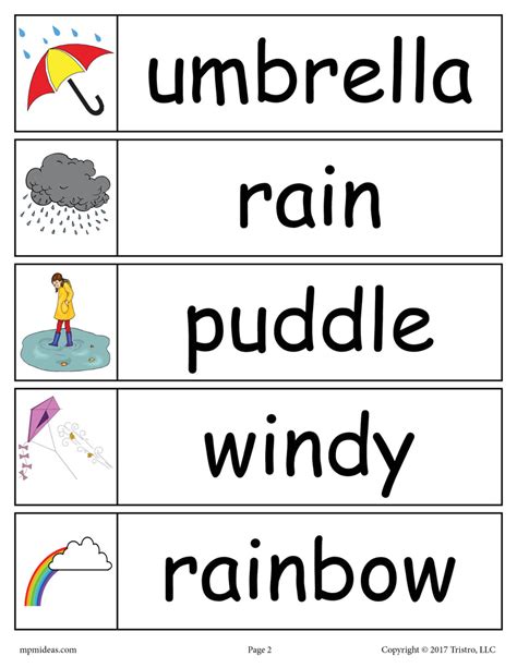 Preschool Word Wall Printables