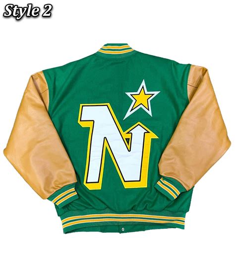 NHL Green and Gold Minnesota North Stars Varsity Jacket