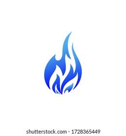 Blue Fire Logo Icon Trendy Design Stock Vector (Royalty Free ...