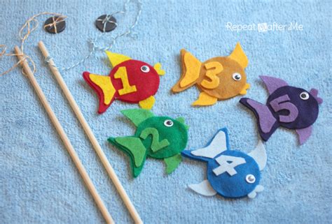 DIY Fishing Game with Felt Fish - Repeat Crafter Me