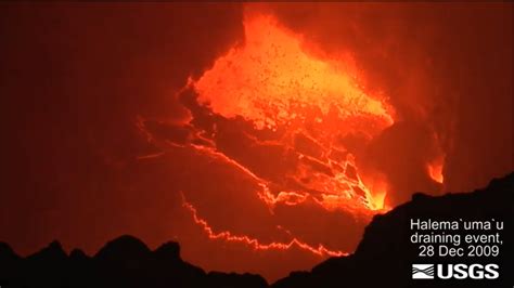 VIDEO: Lava pond draining event filmed at Kilauea volcano