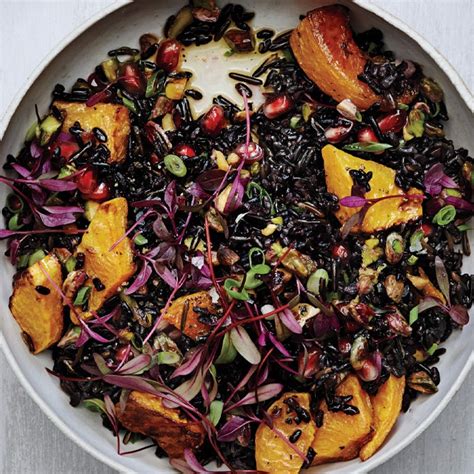 Black and Wild Rice Salad with Roasted Squash Recipe | Bon Appétit