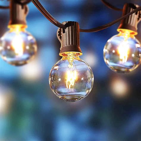 Better Homes & Gardens 20-Count Clear Glass Globe G40 Bulbs Outdoor ...