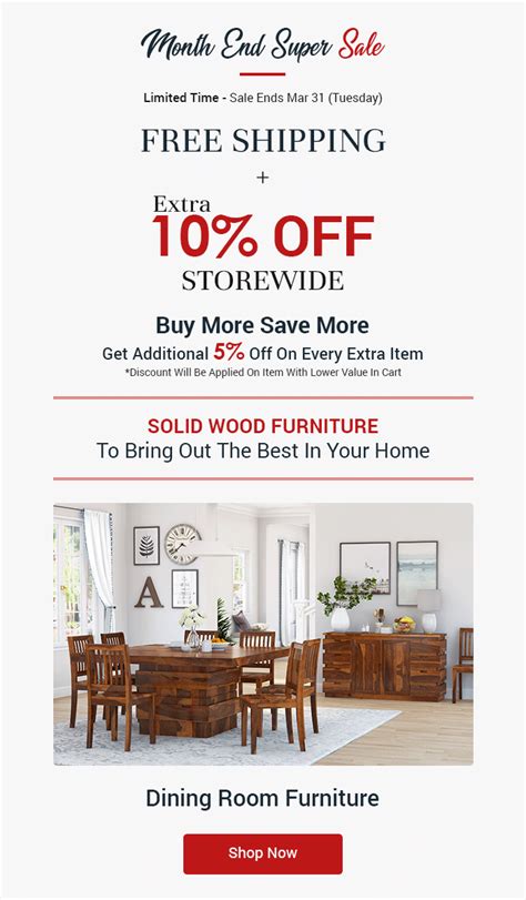 Month End Super Sale in 2020 | Solid wood furniture, Rustic dining ...