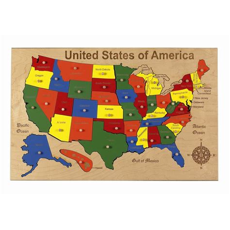 usa map puzzle | Map puzzle, Usa puzzle, Wooden puzzles