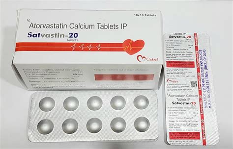 Atorvastatin Calcium Tablets | Buy Atorvastatin 20mg Tablets | Saturn Formulations