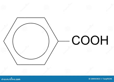 Chemical Illustration of Benzoic Acid Molecule Structure Stock ...