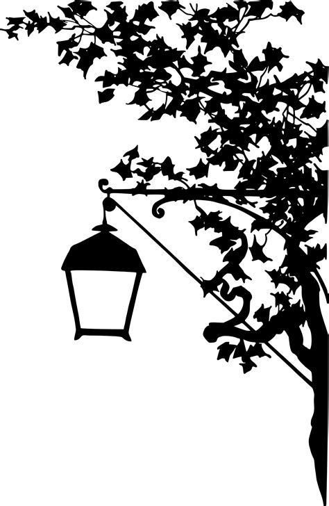 Clipart - Vintage street lamp silhouette
