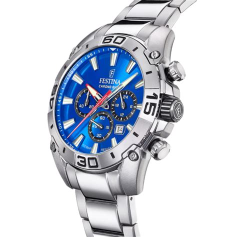 FESTINA CHRONO BIKE 2021 WATCH F20543/2 BLUE STEEL STRAP, MEN