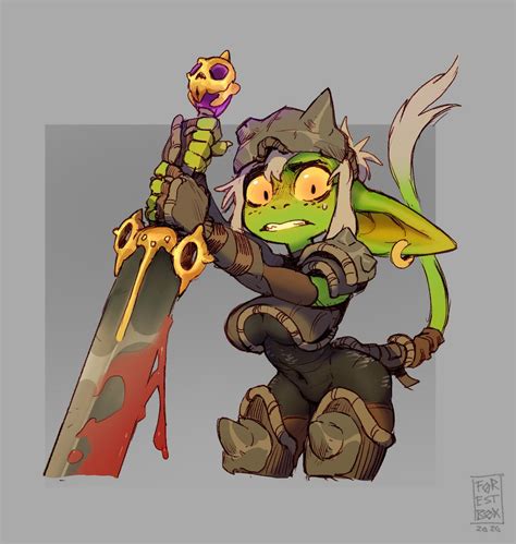 ArtStation - Goblin Girl, Sébastien Bègue | Anime character design, Fantasy character design ...