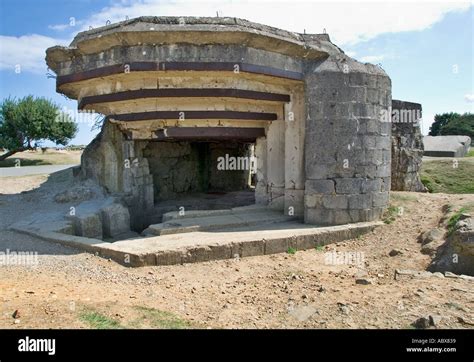 World War 2 bunker - German artillery gun emplacement bunker at Stock ...