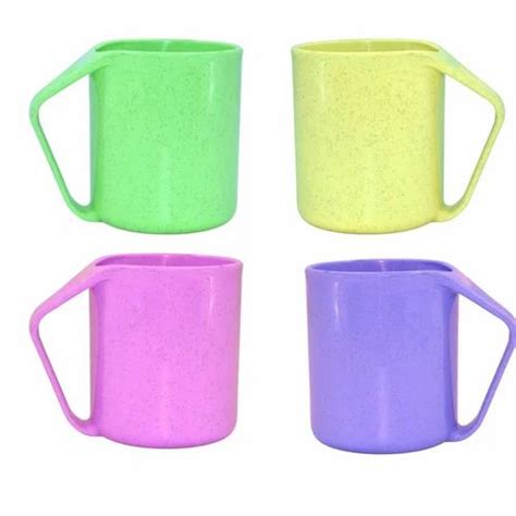 Multicolor Round Plastic coffee Mug set of 4pcs, For Office, Size/Dimension: 100 ml at Rs 249.72 ...