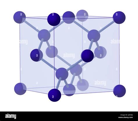 Diamond cubic crystal unit cell, illustration Stock Photo - Alamy