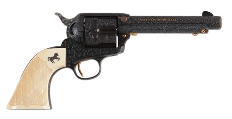 Lot Detail - (C) CUSTOM ENGRAVED COLT SINGLE ACTION ARMY REVOLVER (1903).