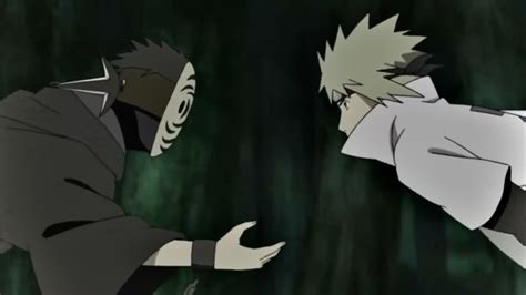 Minato vs Masked Man-Obito | Naruto Shippuden - (English Dub) - YouTube