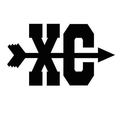 Cross Country XC Symbol 37 x 22 inch Vinyl Decal Window