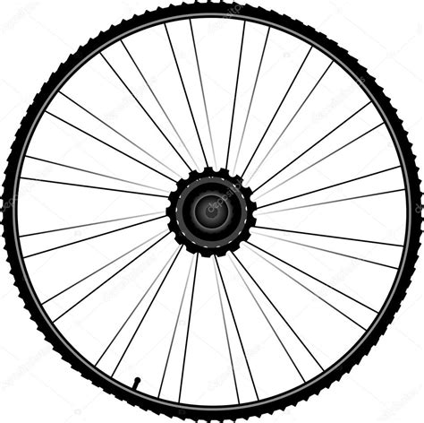 Bike wheel with spokes and tire isolated on white background ⬇ Vector Image by © fotoscool ...