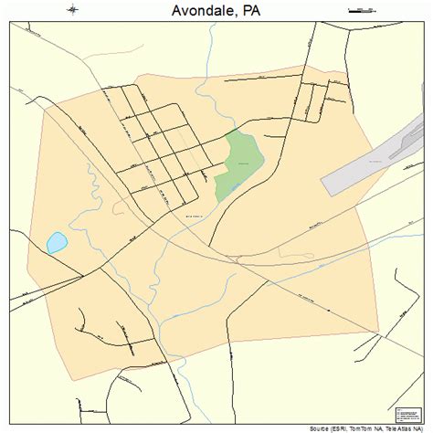 Avondale Pennsylvania Street Map 4203656