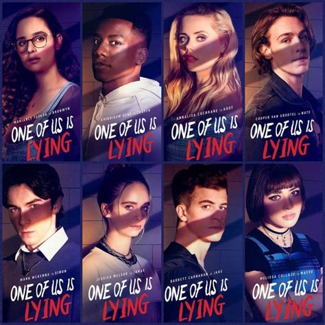 One of Us is Lying Character Posters | Lie, Lies quotes, Book fandoms