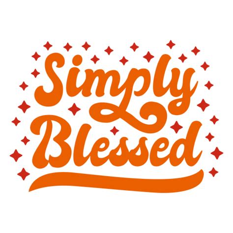 Simply blessed lettering - Transparent PNG & SVG vector file