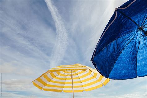 "Colorful Beach Umbrellas" by Stocksy Contributor "VICTOR TORRES" - Stocksy