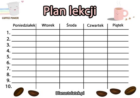 Szkolne DIY: plan lekcji - DlaNastolatek.pl