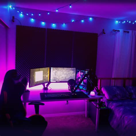 Light Aesthetic Bedroom Gamer - Home Design Ideas