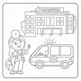 Ambulance Coloring Pages For Preschool sketch template