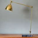 black marble and brass angled desk lamp by the forest & co | notonthehighstreet.com