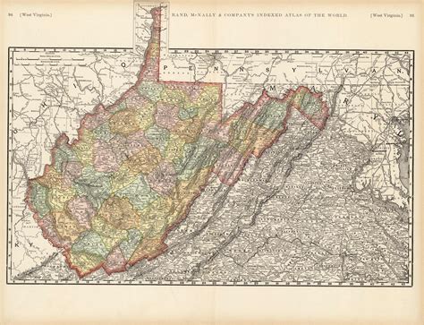 West Virginia by Rand, McNally & Company: (1903) | Art Source ...