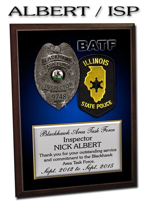 Illinois State Police Acrylic lighted plaque Police Gift Police Badge ...