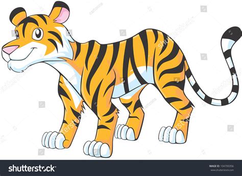 Happy Tiger Cartoon Stock Photo 104700356 : Shutterstock